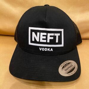 Neft Vodka Logo Mens Black Legendary Snapback Mesh Back Hat NEW